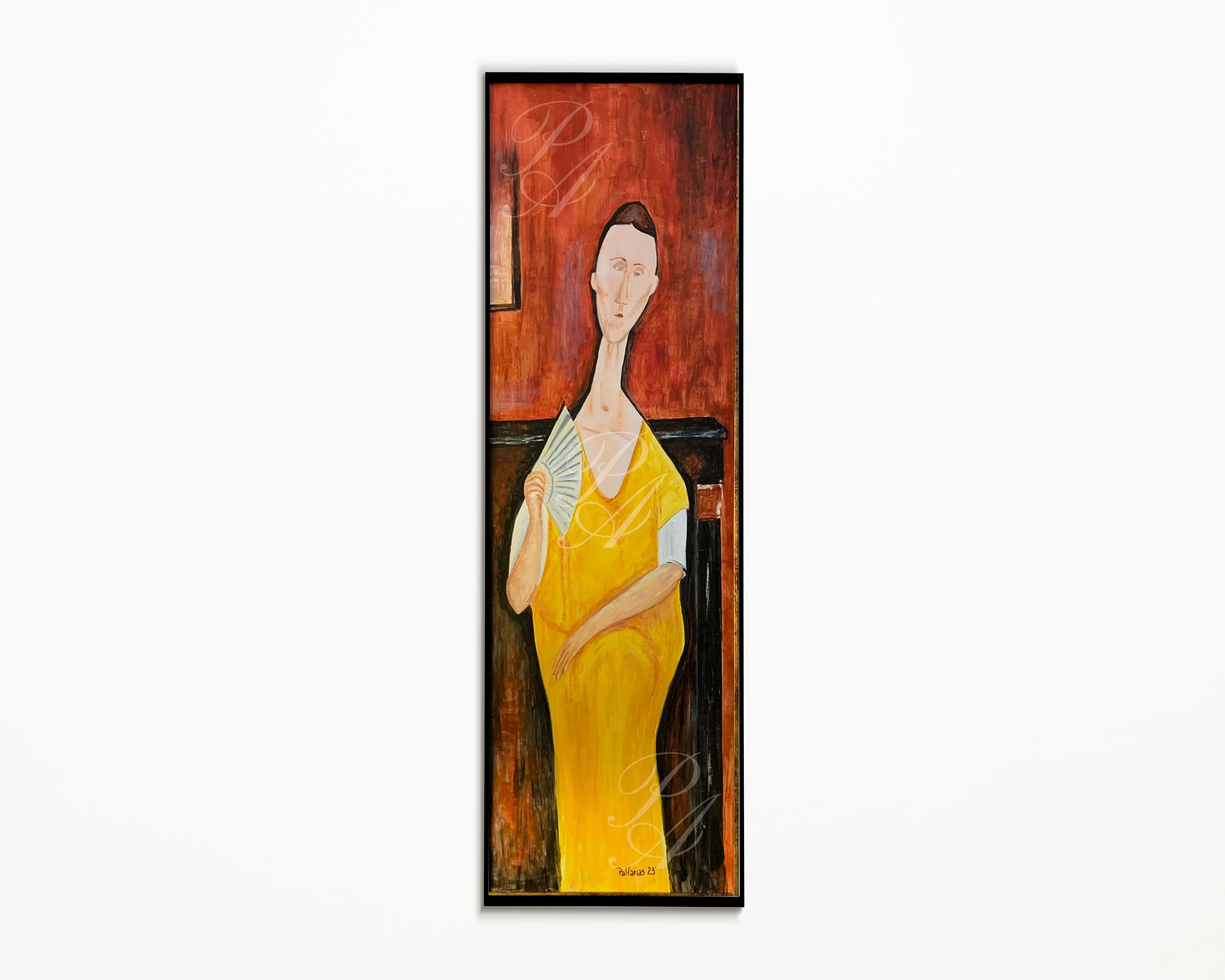 Acrylic on pressed wood, 30 x 90 cm, 2023