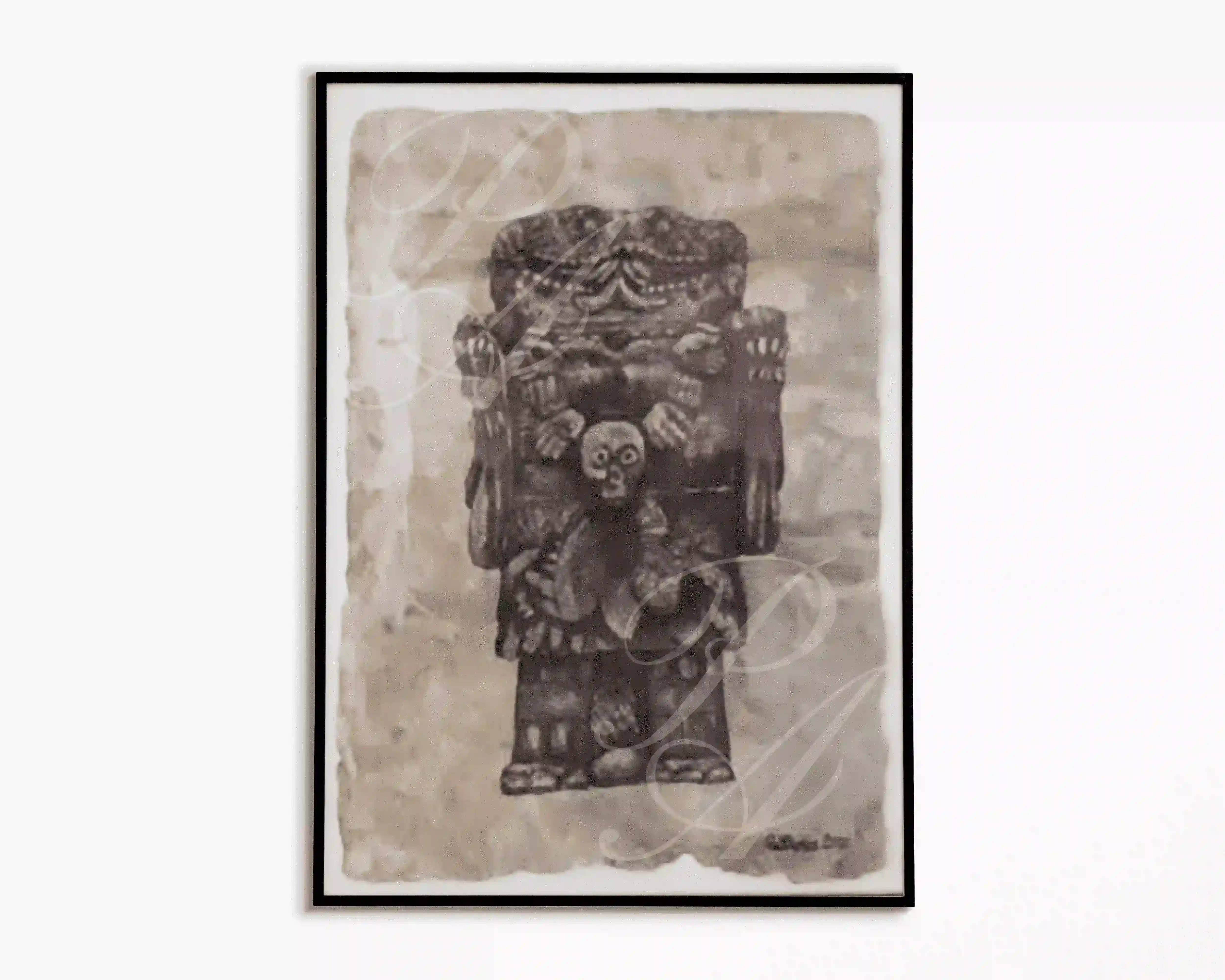 Ink/watercolor on amate paper, 18 x 22 cm cm, 2000